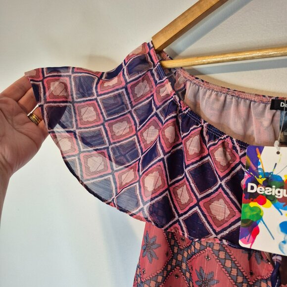 Desigual Multicolor Geometric Blouse - Picture 5 of 9